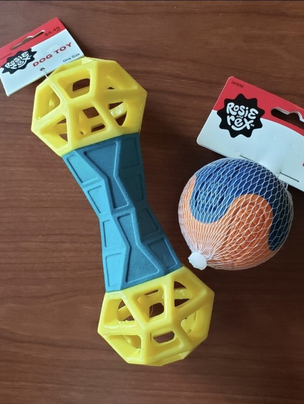 6 Dog Toys Chew Tug Squeak Crinkle Dino Frog Ice Cream Cone Ball Bone NEW - Picture 9 of 9